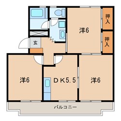 棚尾マンションの物件間取画像